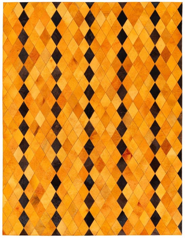 Detail image of 5' 1 x 8' 1 Cowhide Stocks Rug