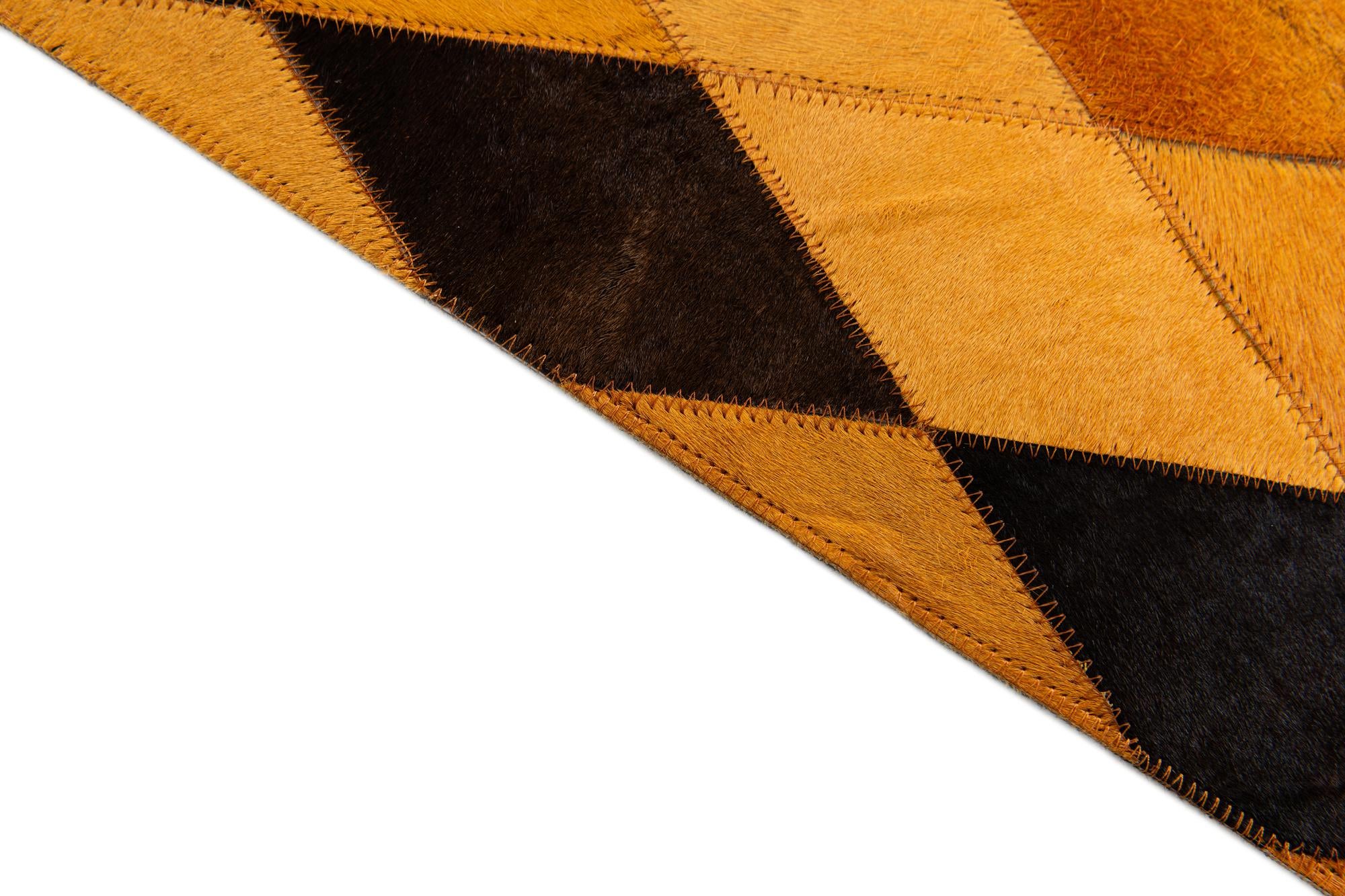 5' 1 x 8' Cowhide Stocks Rug