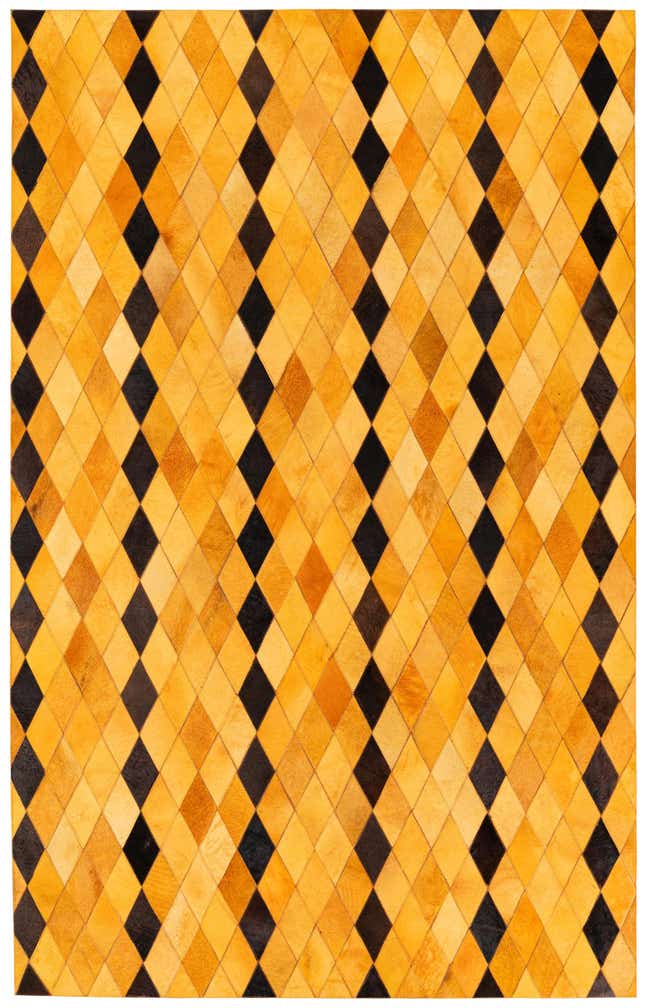 5' 1 x 8' Cowhide Stocks Rug