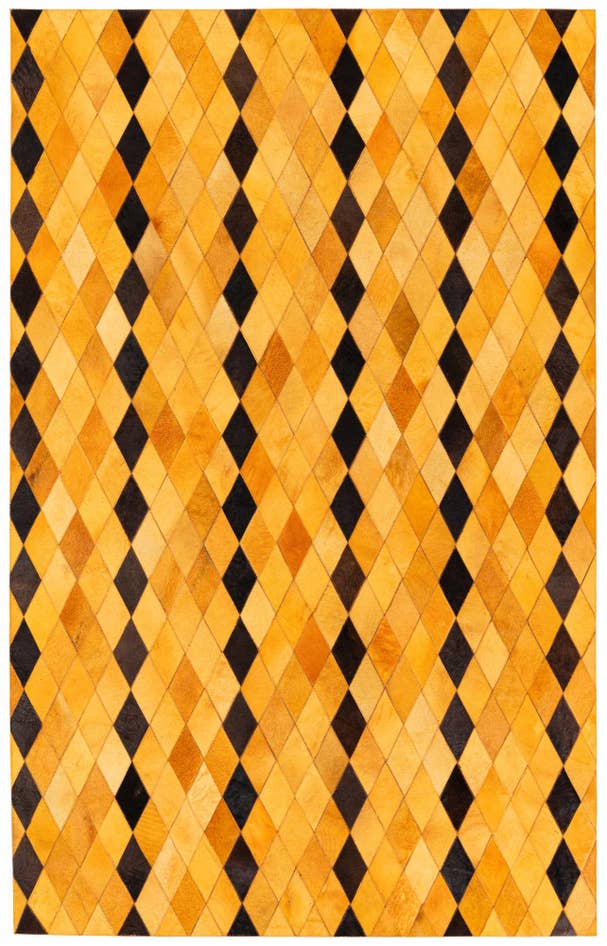 Detail image of 5' 1 x 8' Cowhide Stocks Rug