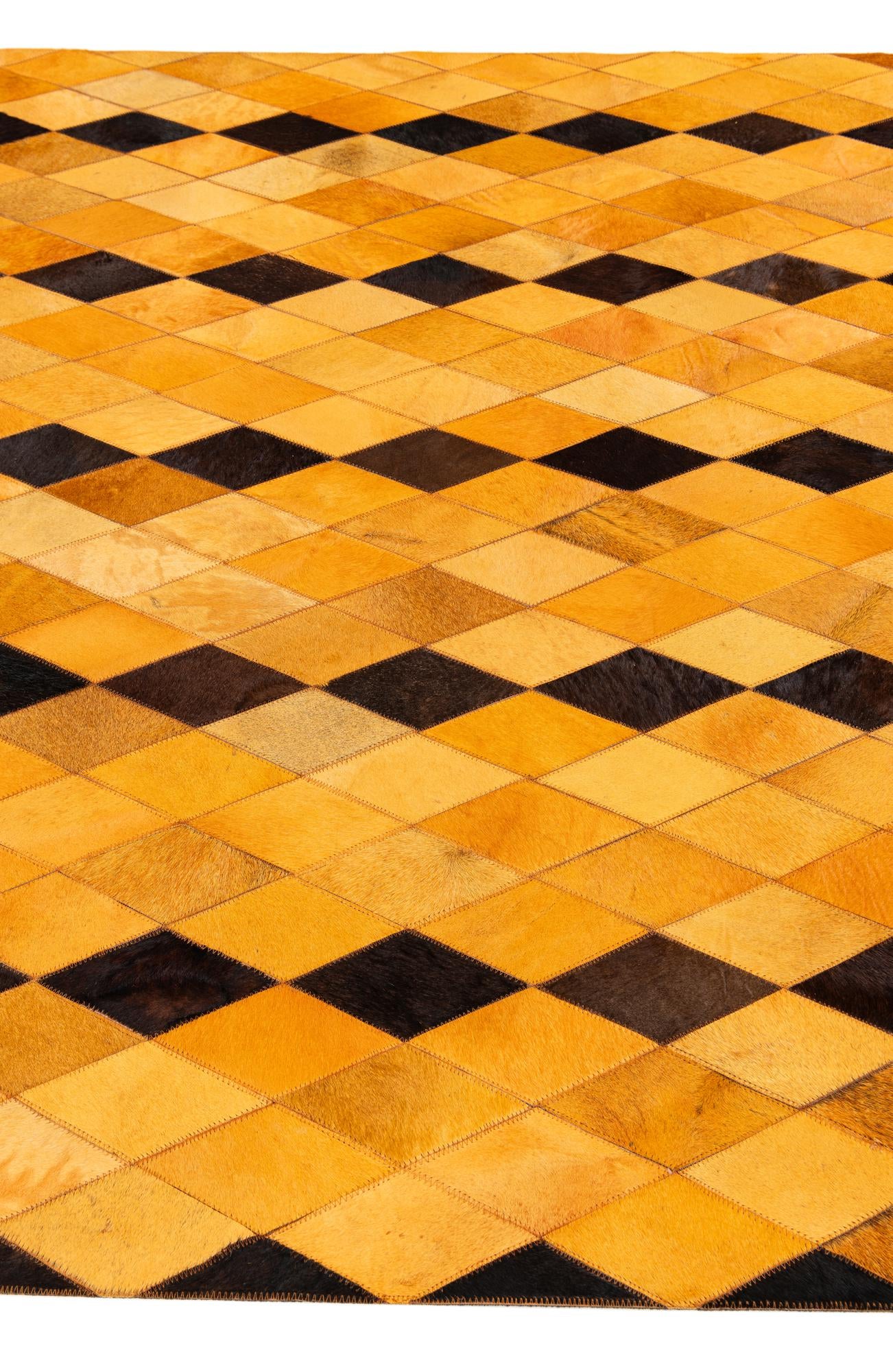 5' 1 x 8' Cowhide Stocks Rug