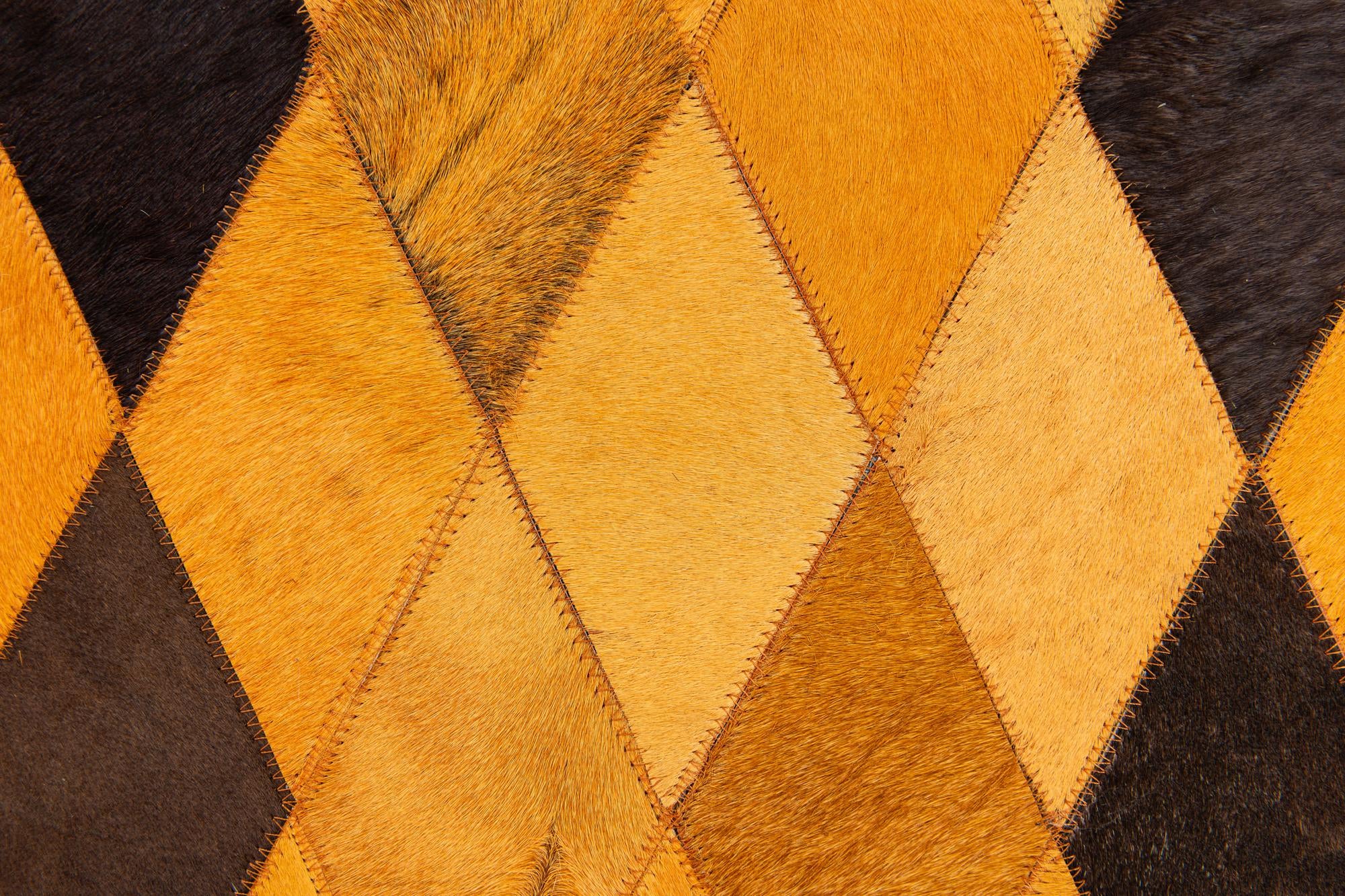 5' 1 x 8' Cowhide Stocks Rug