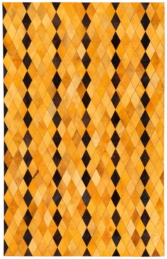 5' 1 x 8' Cowhide Stocks Rug