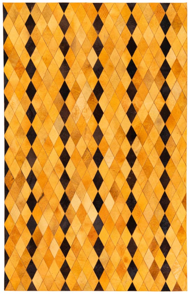 Detail image of 5' 1 x 8' Cowhide Stocks Rug