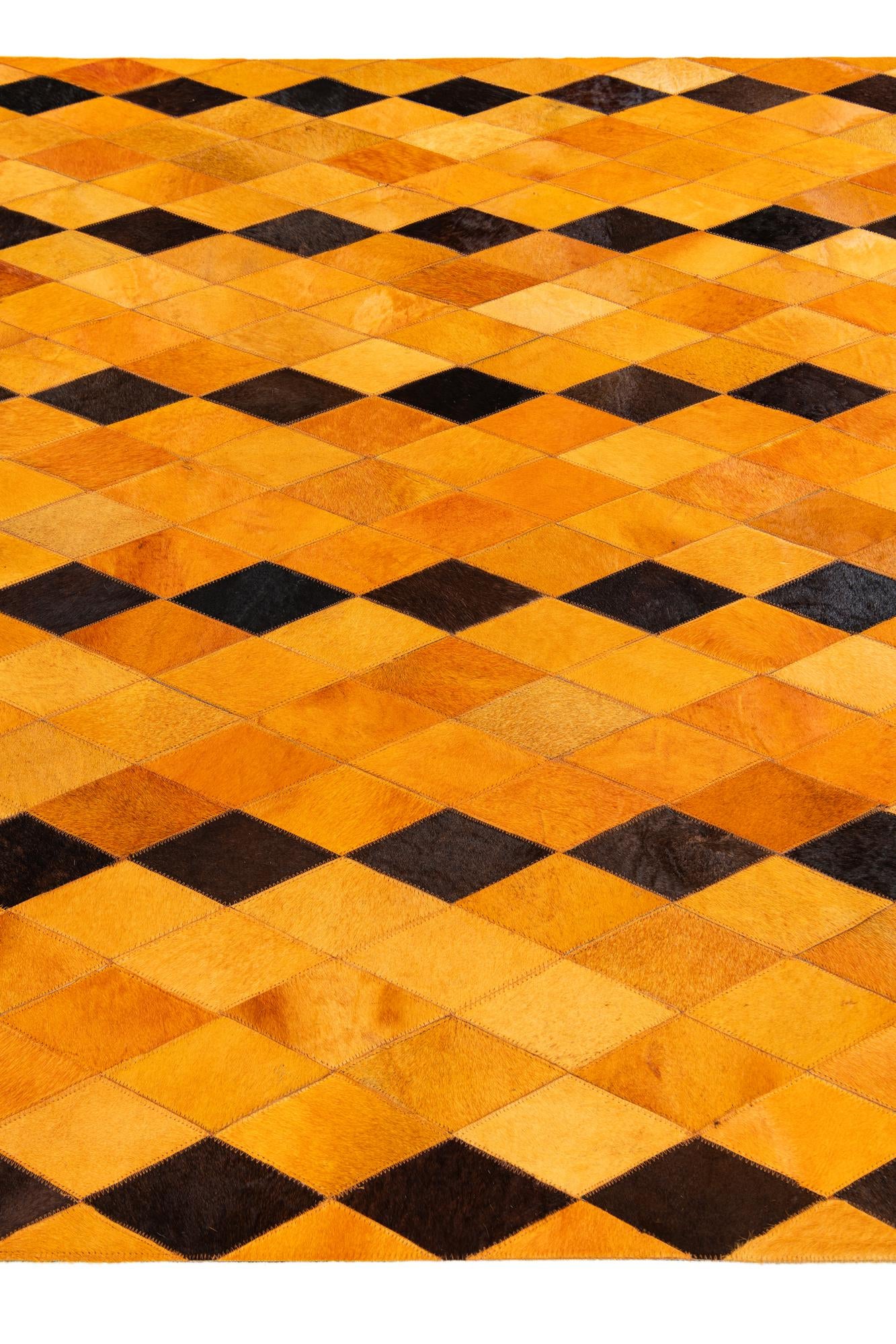 5' 1 x 8' Cowhide Stocks Rug