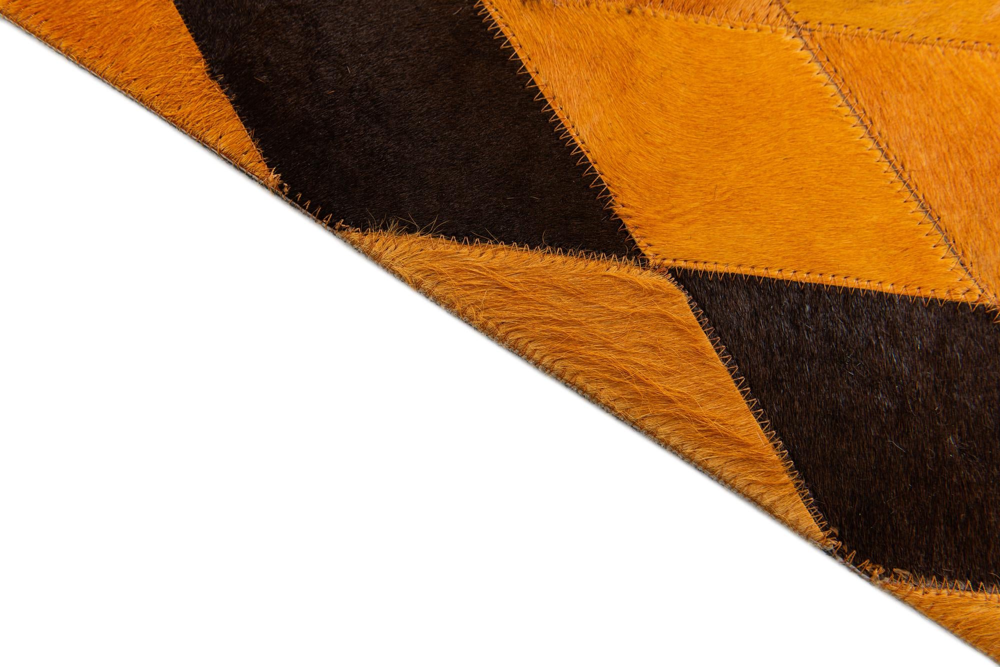 5' 1 x 8' Cowhide Stocks Rug