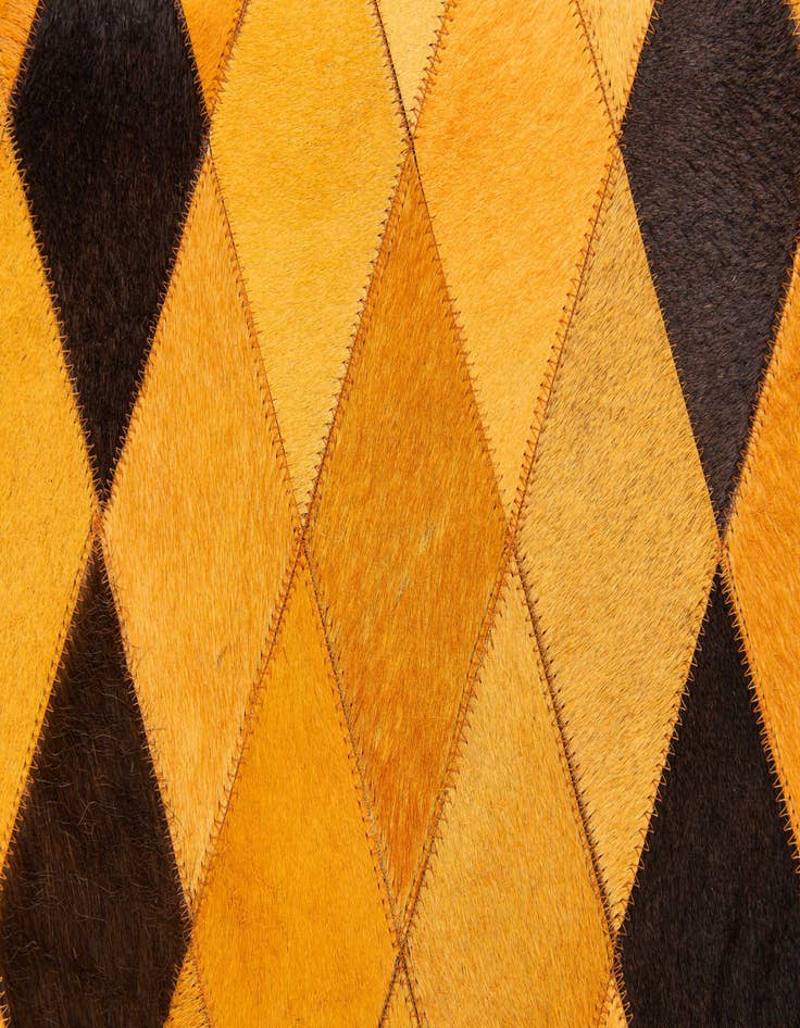 Detail image of 5' 1 x 8' Cowhide Stocks Rug