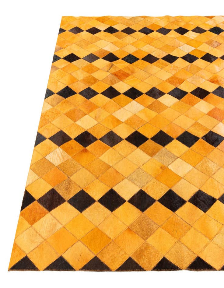 Detail image of 5' 1 x 7' 11 Cowhide Stocks Rug