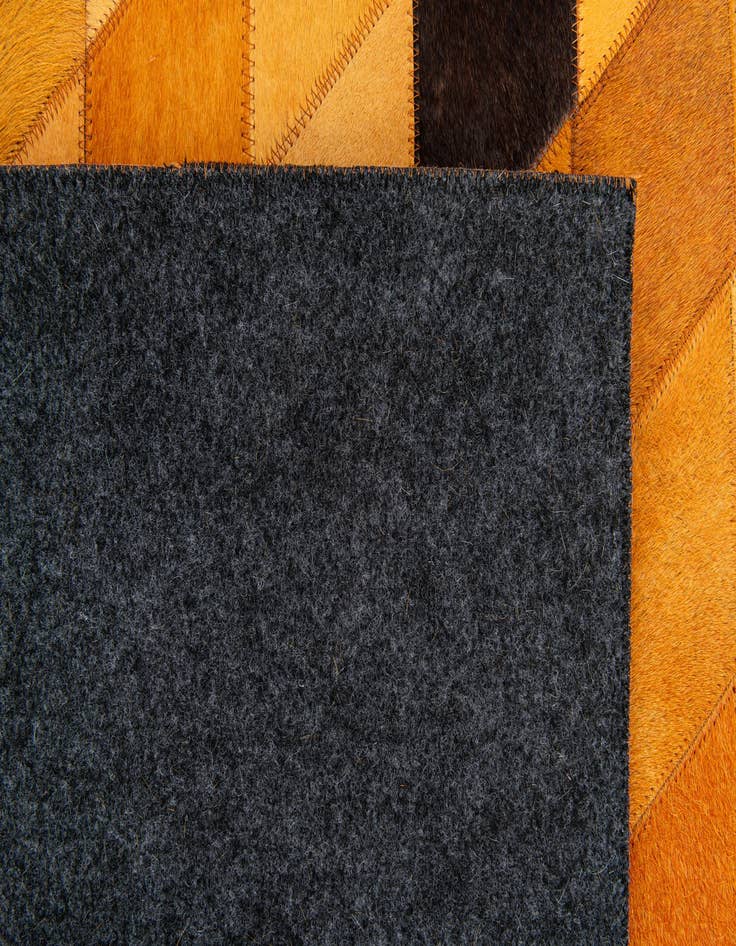 Detail image of 5' 1 x 8' Cowhide Stocks Rug
