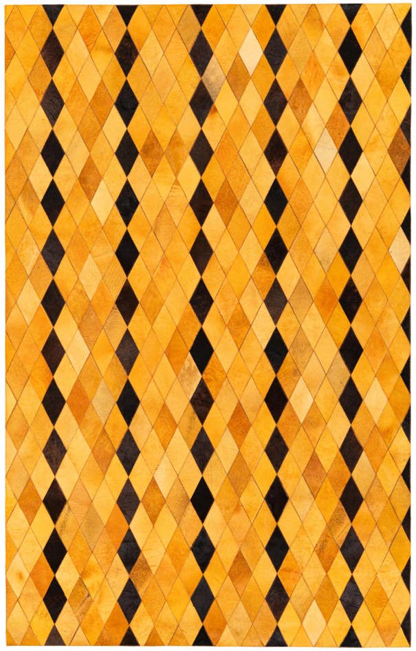 Detail image of 5' 1 x 8' Cowhide Stocks Rug