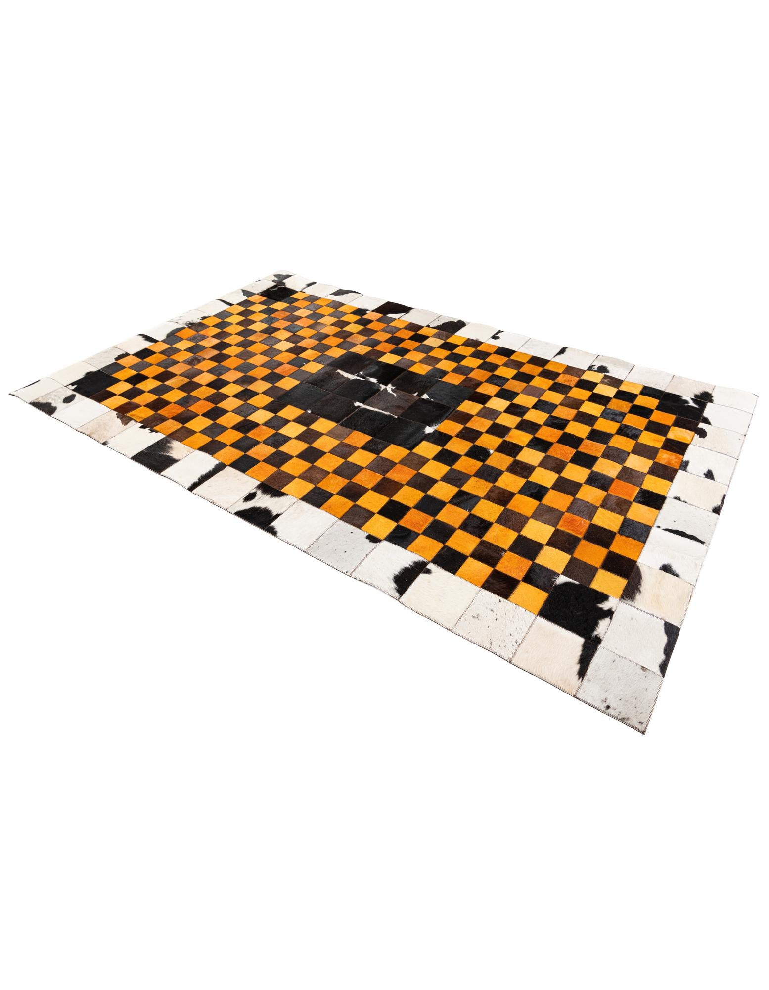 5' x 8' Cowhide Stocks Rug