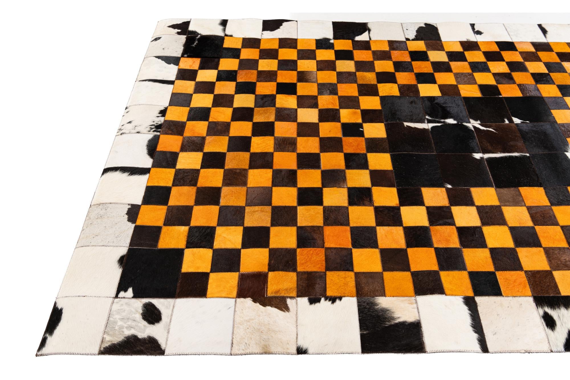 5' x 8' Cowhide Stocks Rug