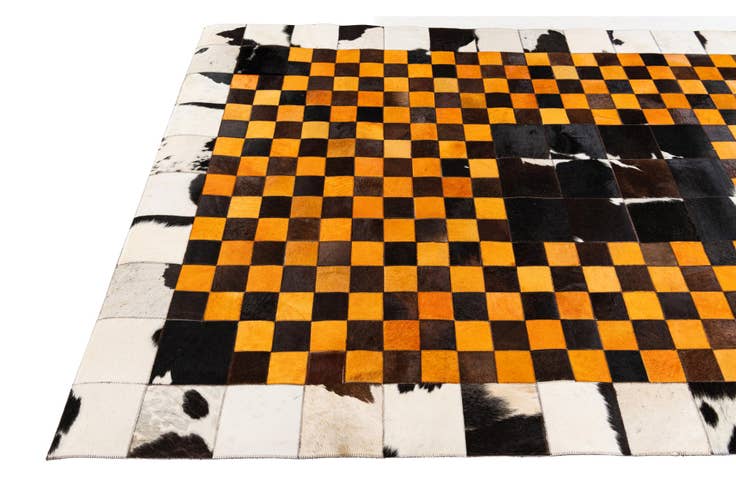Detail image of 5' x 8' Cowhide Stocks Rug
