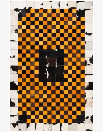 5' x 8' Cowhide Stocks Rug