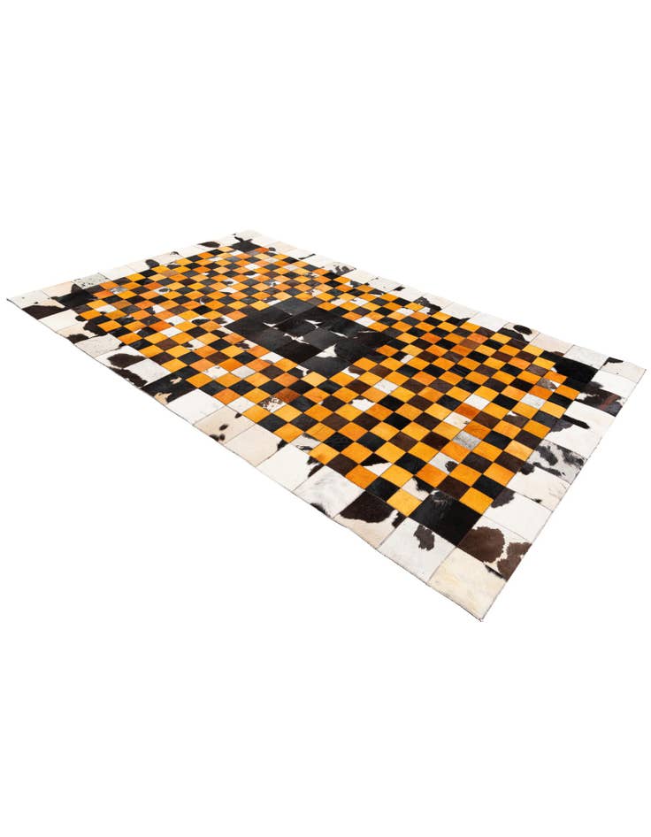 Detail image of 5' x 8' Cowhide Stocks Rug
