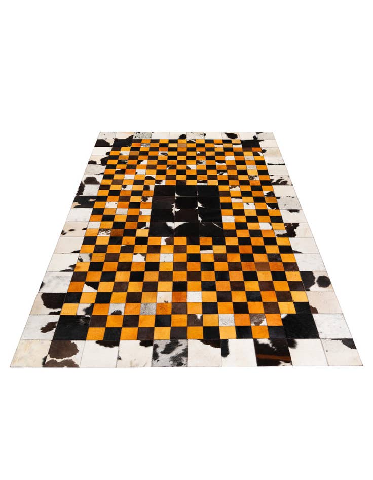 Detail image of 5' x 8' Cowhide Stocks Rug