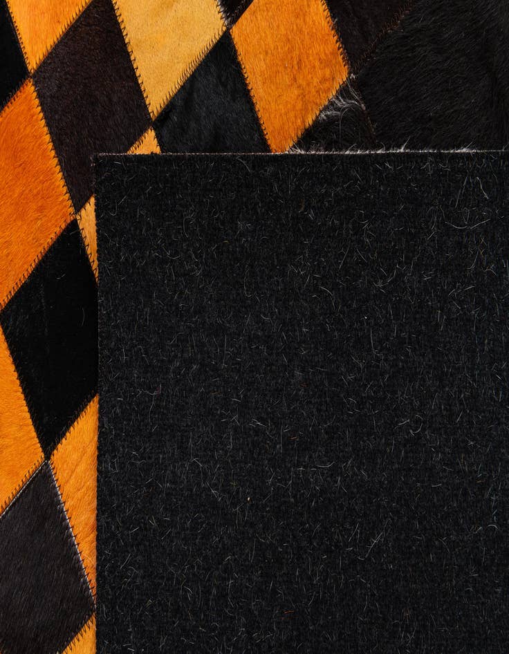 Detail image of 5' x 8' Cowhide Stocks Rug