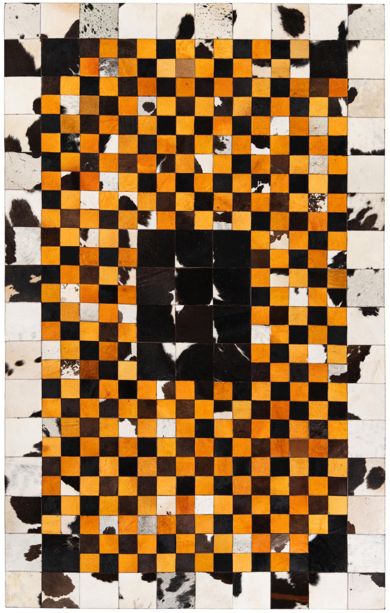 5' x 8' Cowhide Stocks Rug