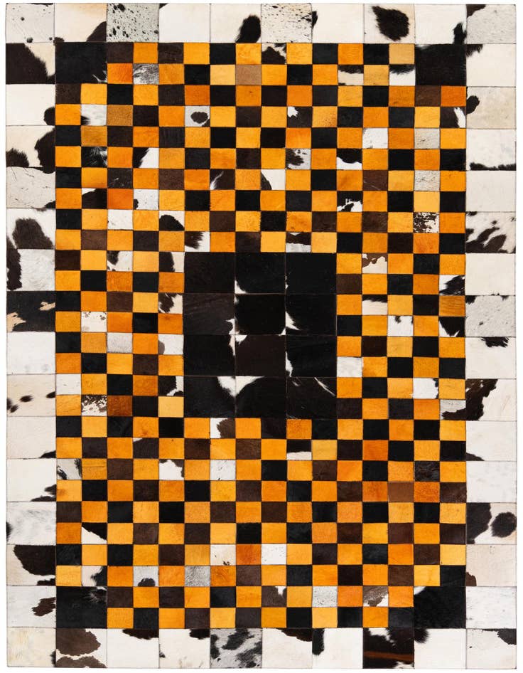 Detail image of 5' x 8' Cowhide Stocks Rug