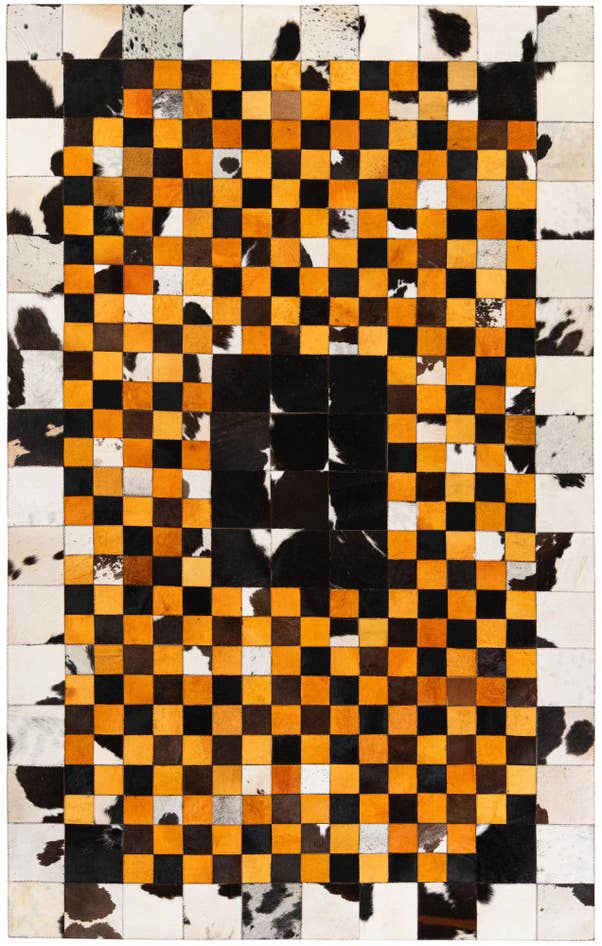 Detail image of 5' x 8' Cowhide Stocks Rug