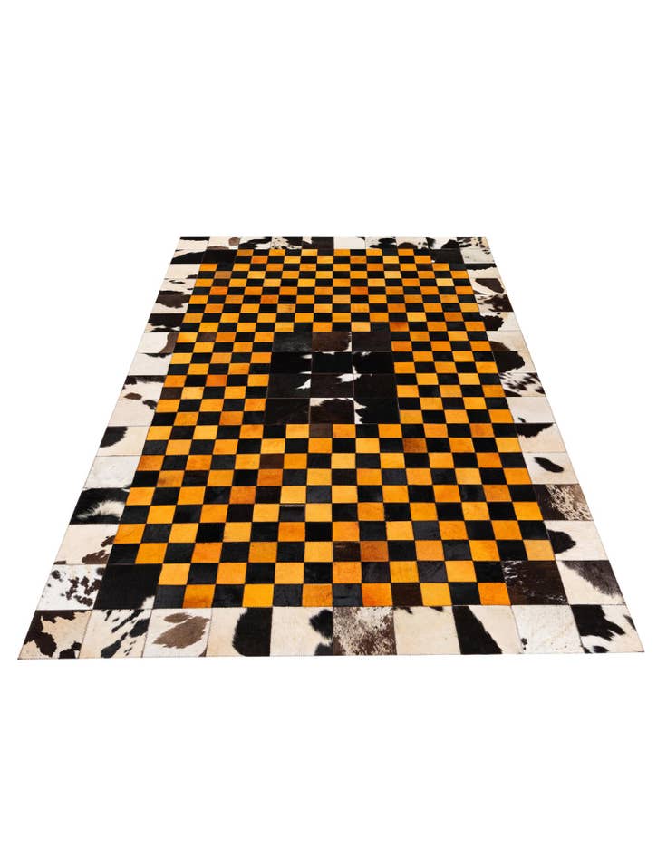 Detail image of 5' x 8' Cowhide Stocks Rug