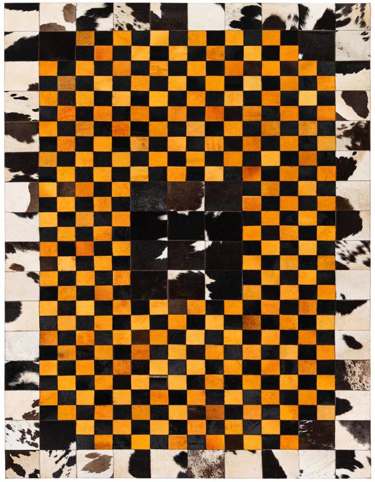 Detail image of 5' x 8' Cowhide Stocks Rug