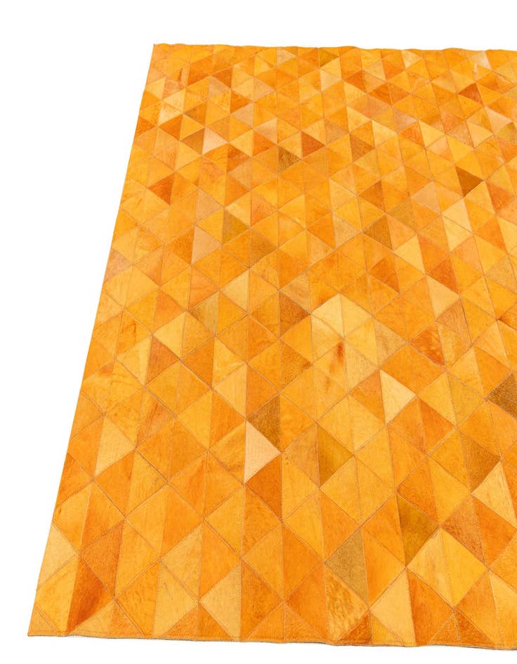 Detail image of 5' 2 x 8' 1 Cowhide Stocks Rug