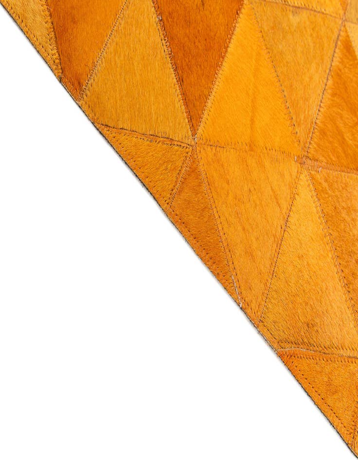Detail image of 5' 2 x 8' 1 Cowhide Stocks Rug