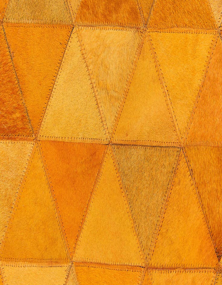 Detail image of 5' 2 x 8' 1 Cowhide Stocks Rug