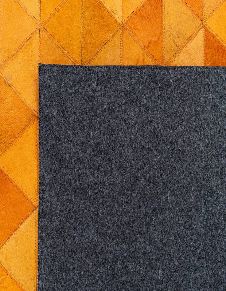 Detail image of 5' 2 x 8' 1 Cowhide Stocks Rug