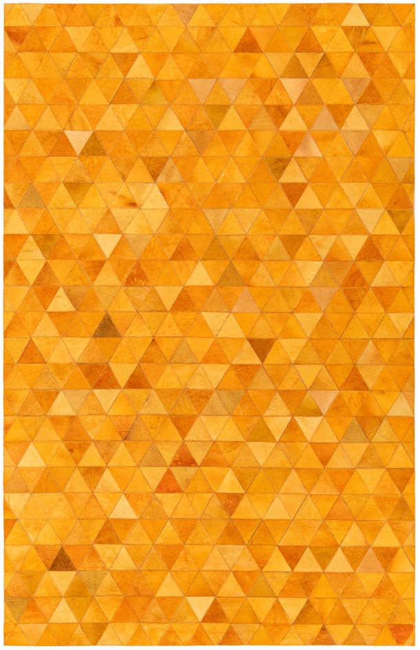 Detail image of 5' 2 x 8' 1 Cowhide Stocks Rug
