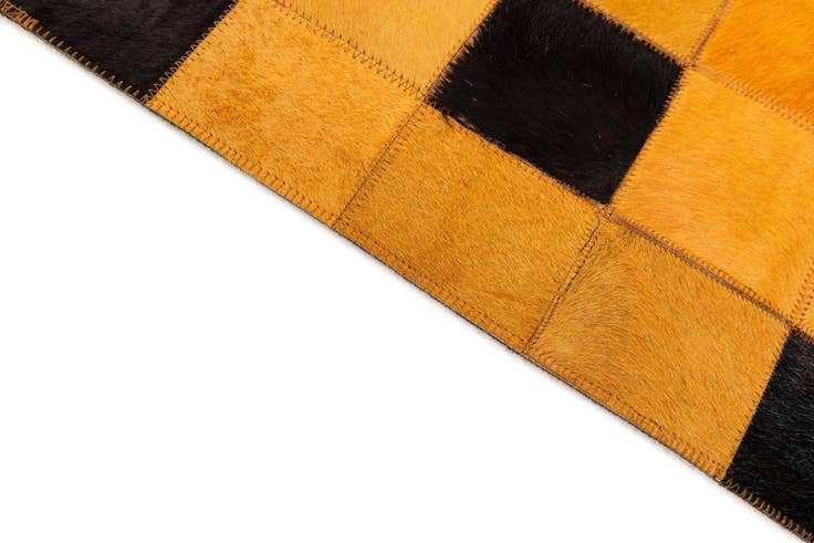 Detail image of 5' 1 x 8' Cowhide Stocks Rug