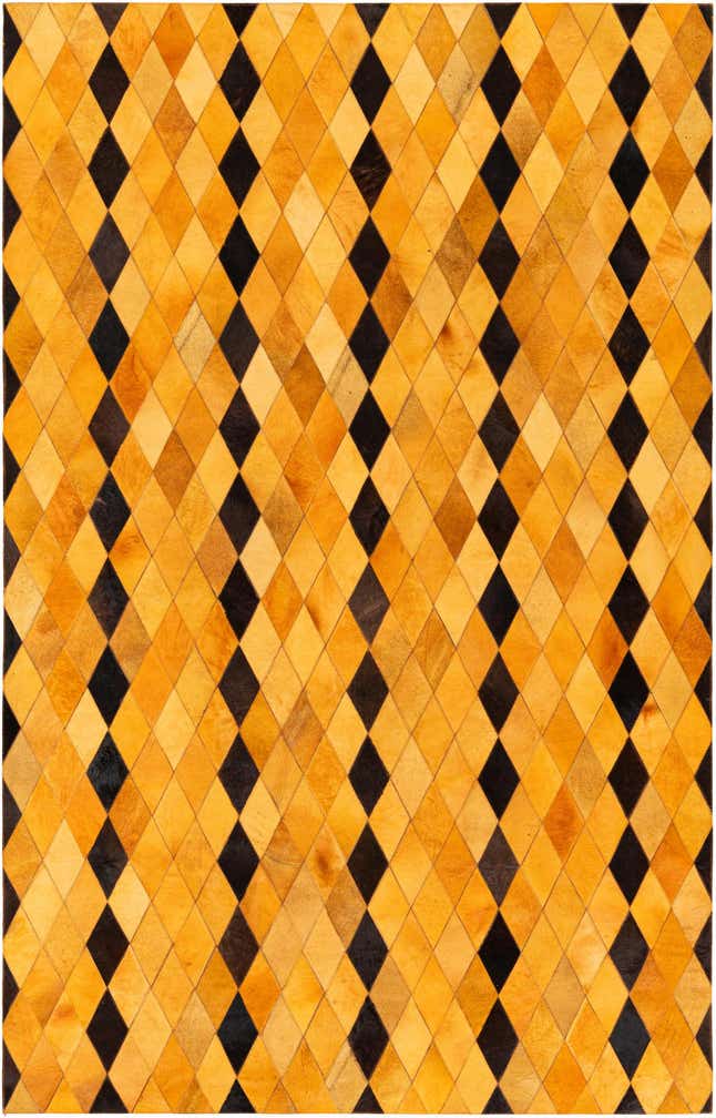 5' 1 x 8' Cowhide Stocks Rug