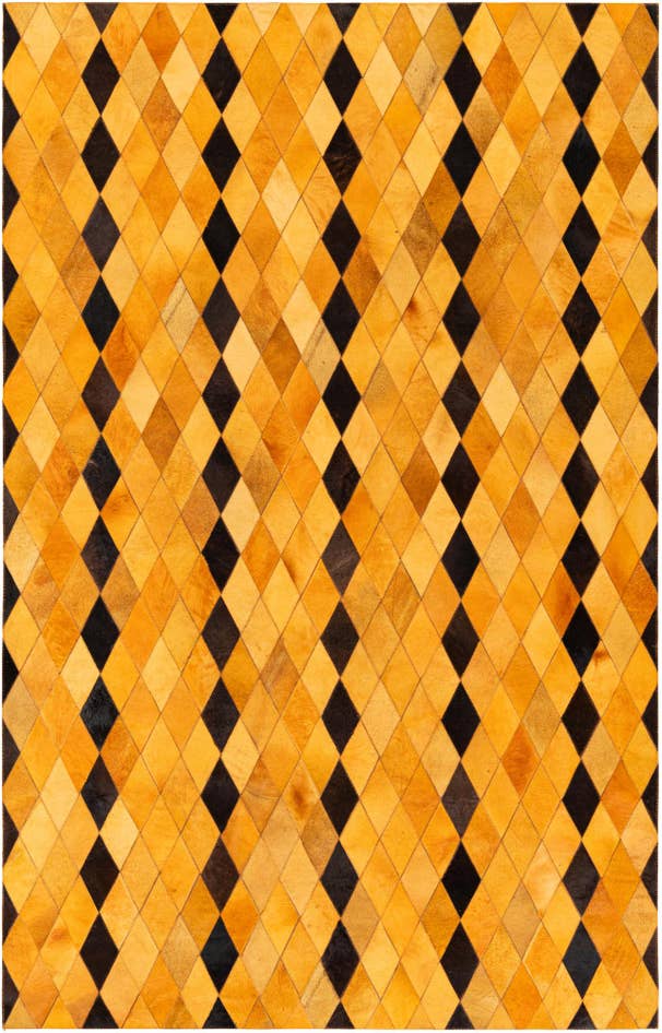 Detail image of 5' 1 x 8' Cowhide Stocks Rug