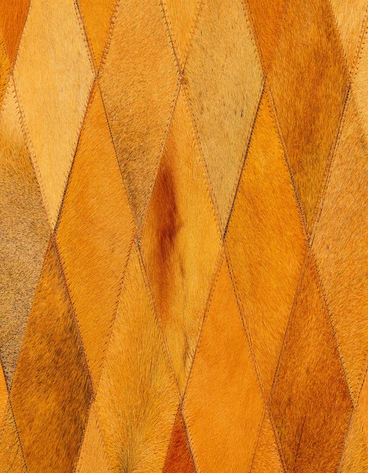 Detail image of 8' 1 x 10' 1 Cowhide Stocks Rug
