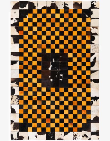 5' x 7' 11 Cowhide Stocks Rug