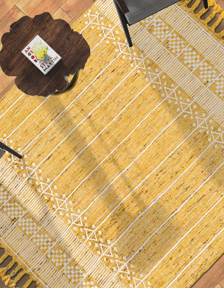Detail image of 10' x 14' 1  Washable Eco Bohemian Indoor / Outdoor Rug