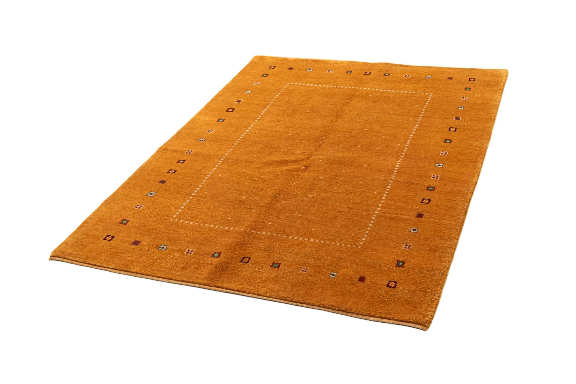 4' 10 x 6' 9 Hand Knotted Gabbeh Wool Rug