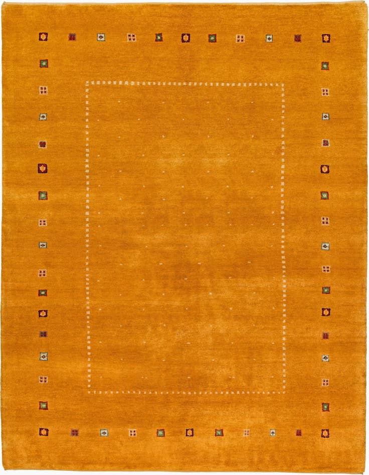 Detail image of 4' 10 x 6' 9 Hand Knotted Gabbeh Wool Rug