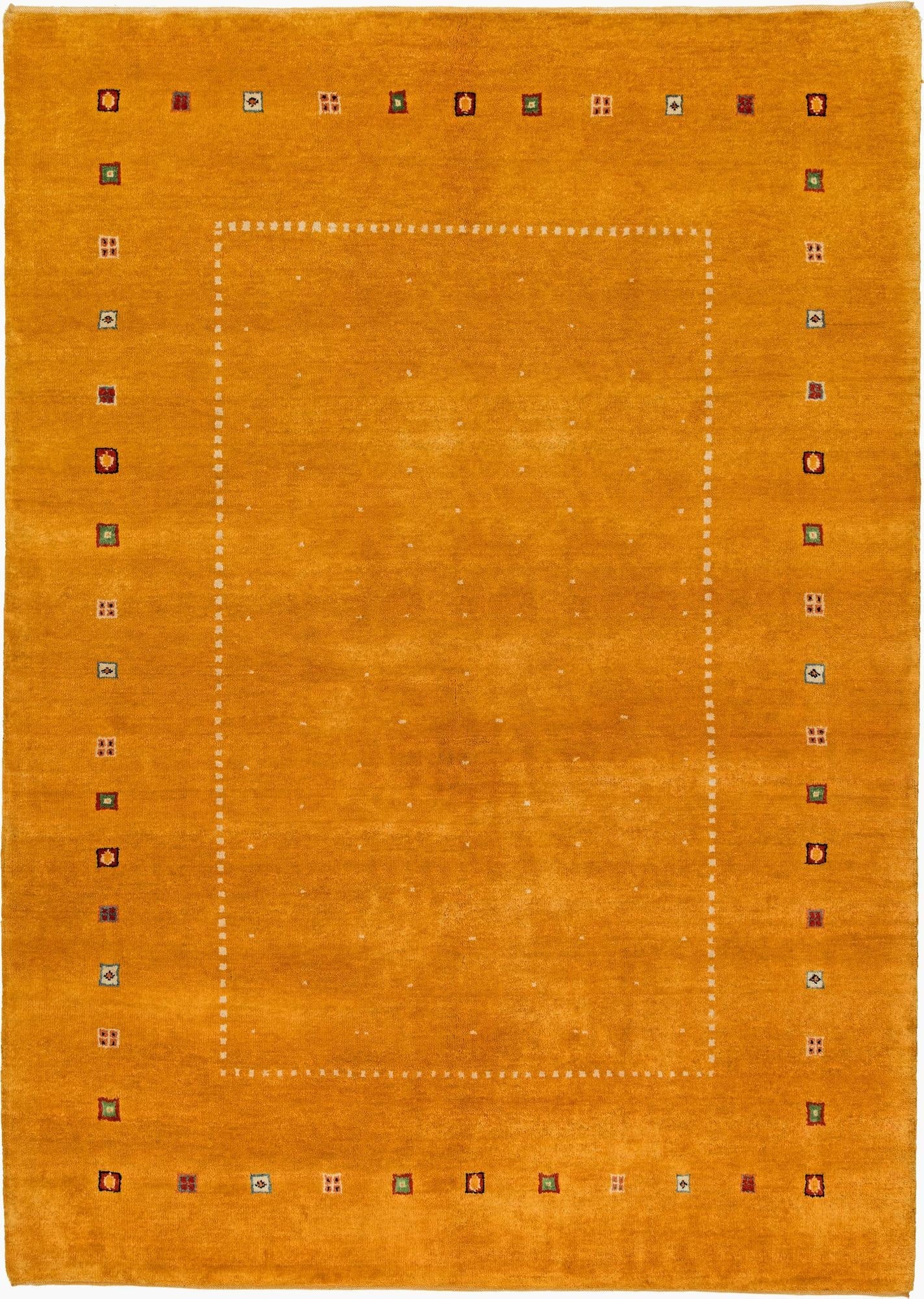 4' 10 x 6' 9  Hand Knotted Gabbeh Wool Rug