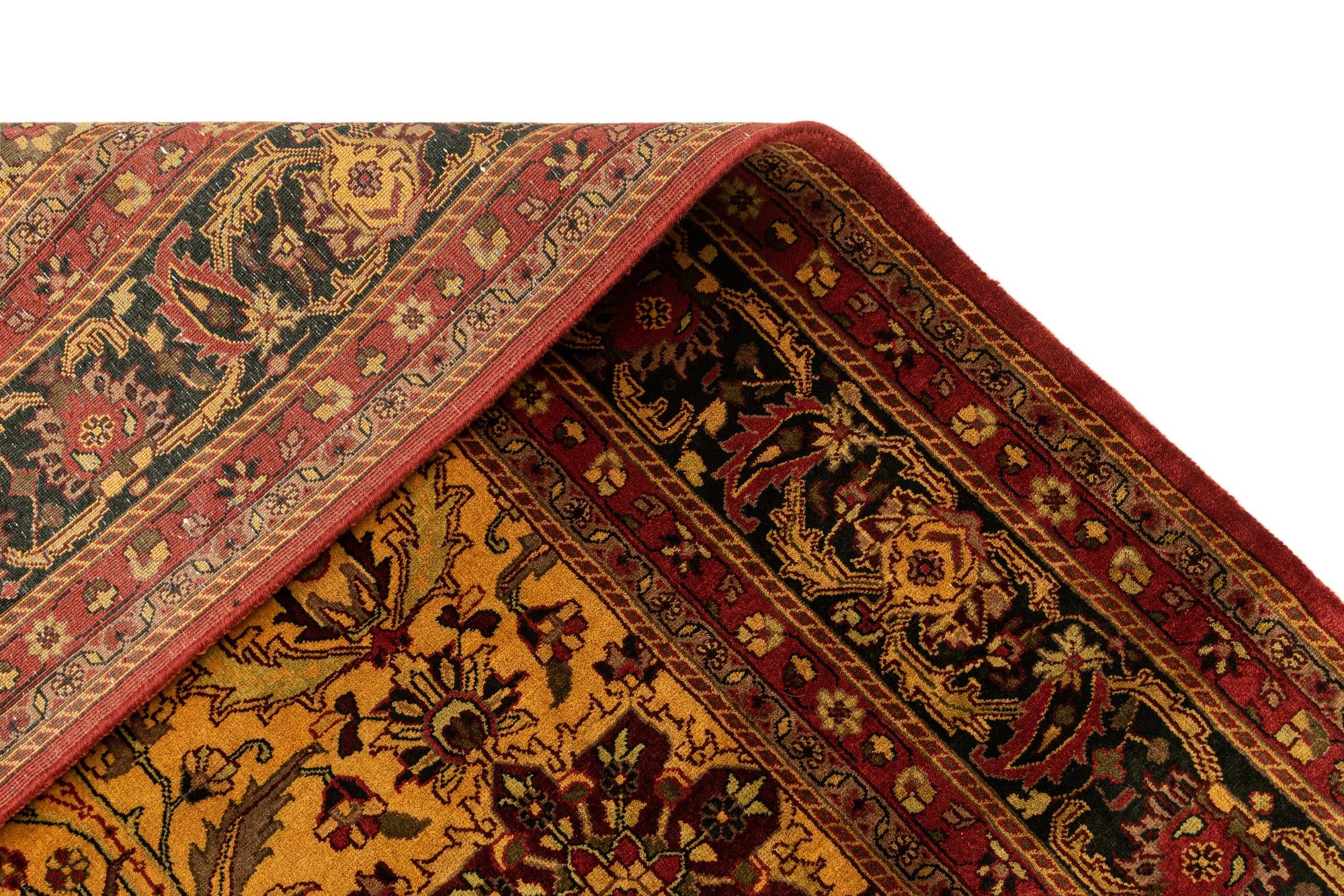 5' 7 x 7' 9 Hand Knotted Isfahan Oriental Wool Rug