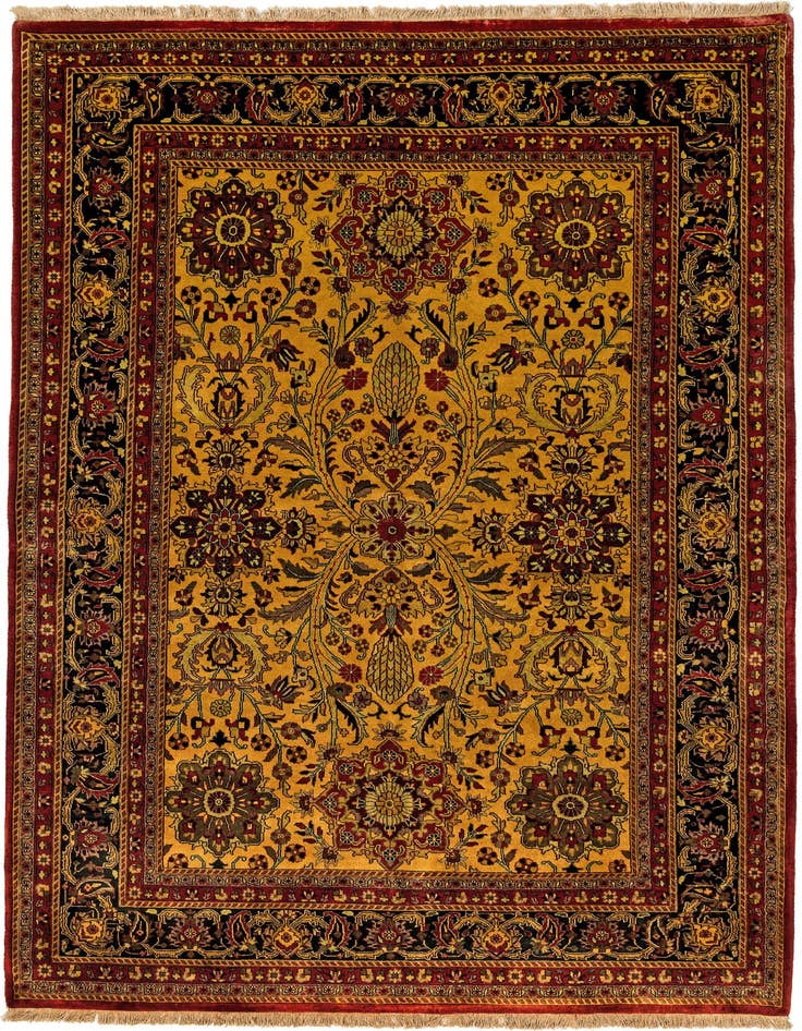 Detail image of 5' 7 x 7' 9 Hand Knotted Isfahan Oriental Wool Rug