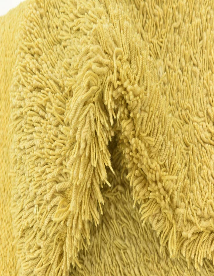 Detail image of 5' 8 x 7' 6 Hand Knotted Solid Shag Rug