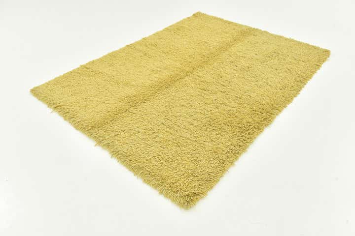 5' 8 x 7' 6 Hand Knotted Solid Shag Rug