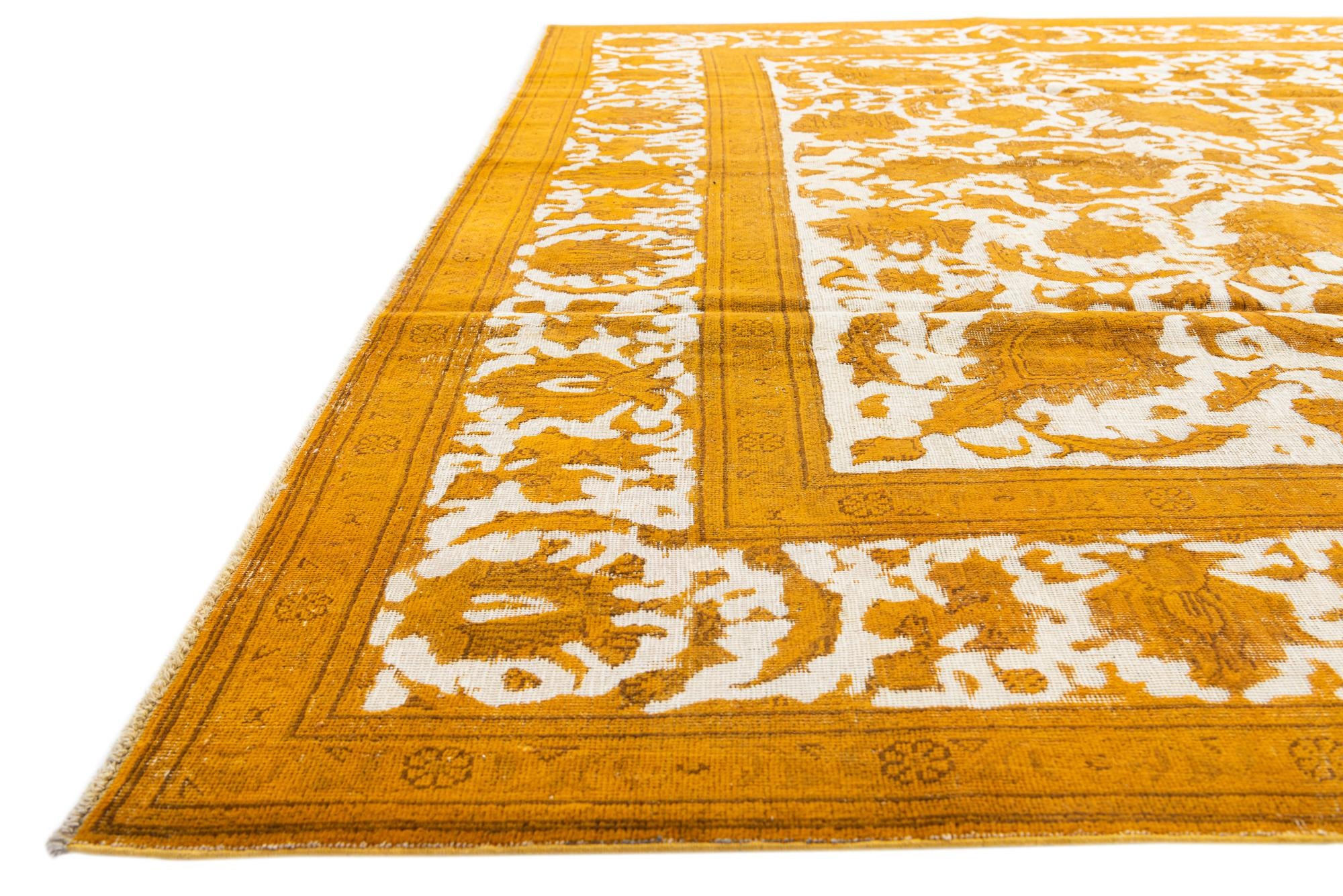 9' 6 x 12' 7 Hand Knotted Ultra Vintage Persian Wool Rug