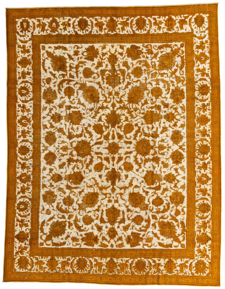 Detail image of 9' 6 x 12' 7 Hand Knotted Ultra Vintage Persian Wool Rug