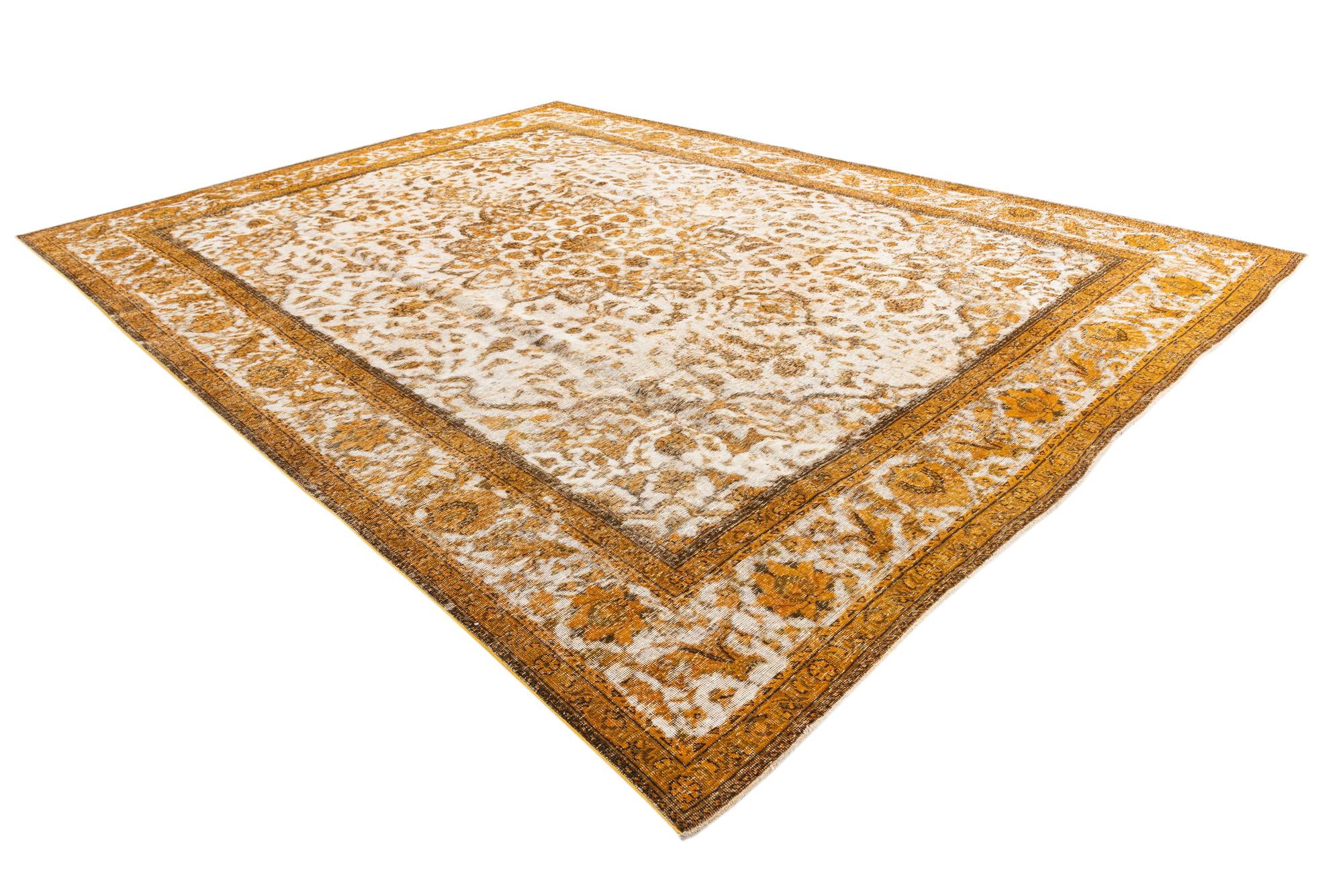 9' 10 x 13' 5 Hand Knotted Ultra Vintage Persian Wool Rug