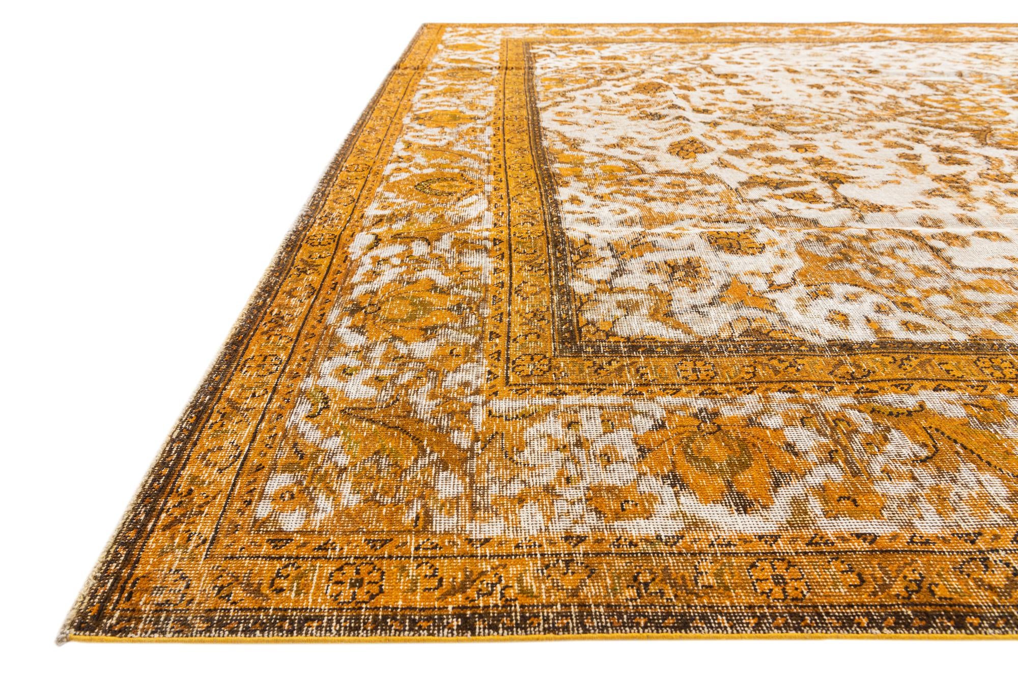 9' 10 x 13' 5 Hand Knotted Ultra Vintage Persian Wool Rug