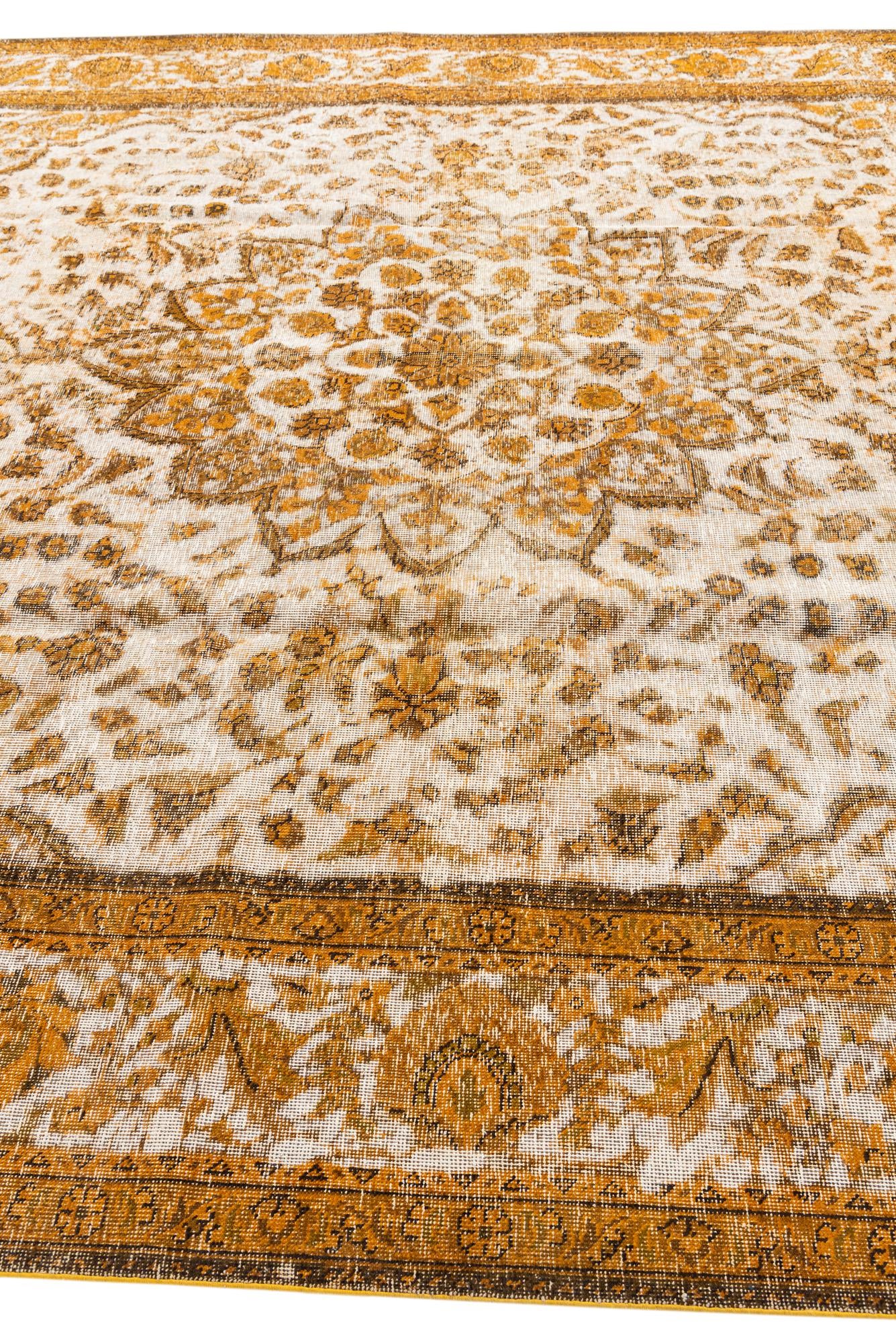 9' 10 x 13' 5 Hand Knotted Ultra Vintage Persian Wool Rug