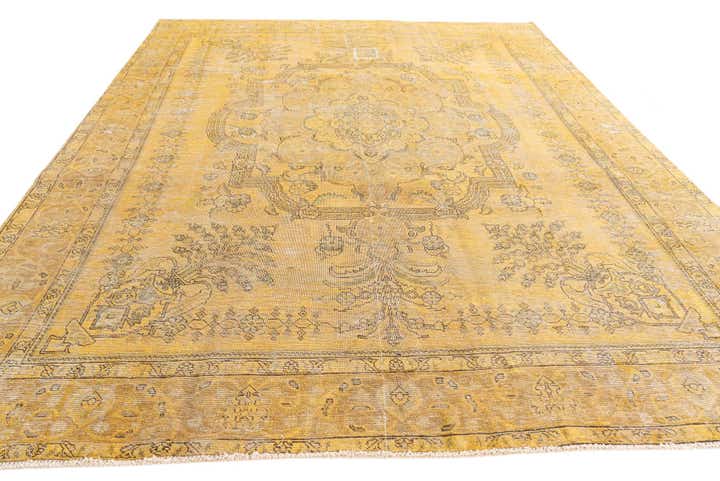 9' 2 x 12' 5 Hand Knotted Ultra Vintage Persian Wool Rug